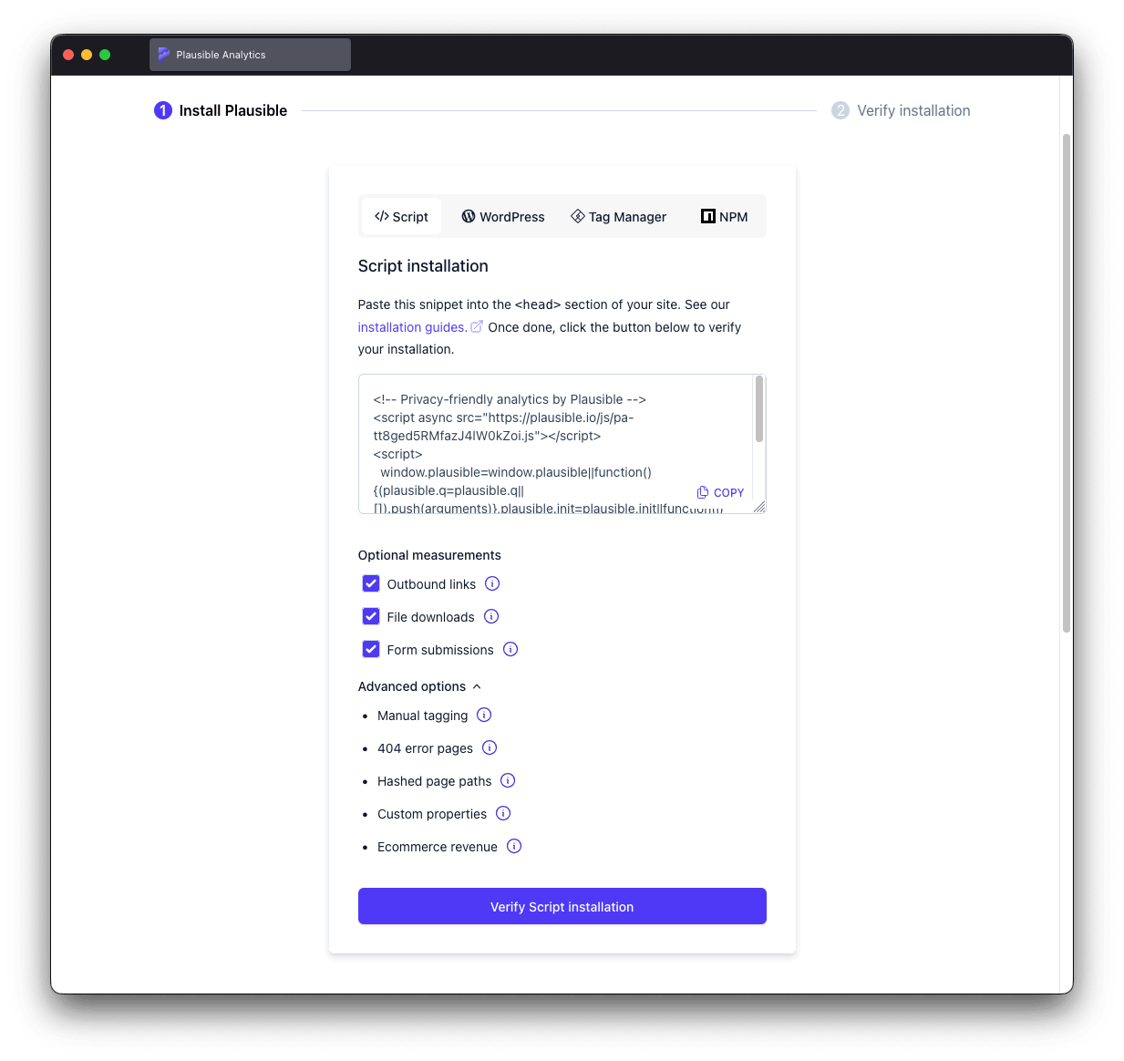 Add script extensions and verify your installation